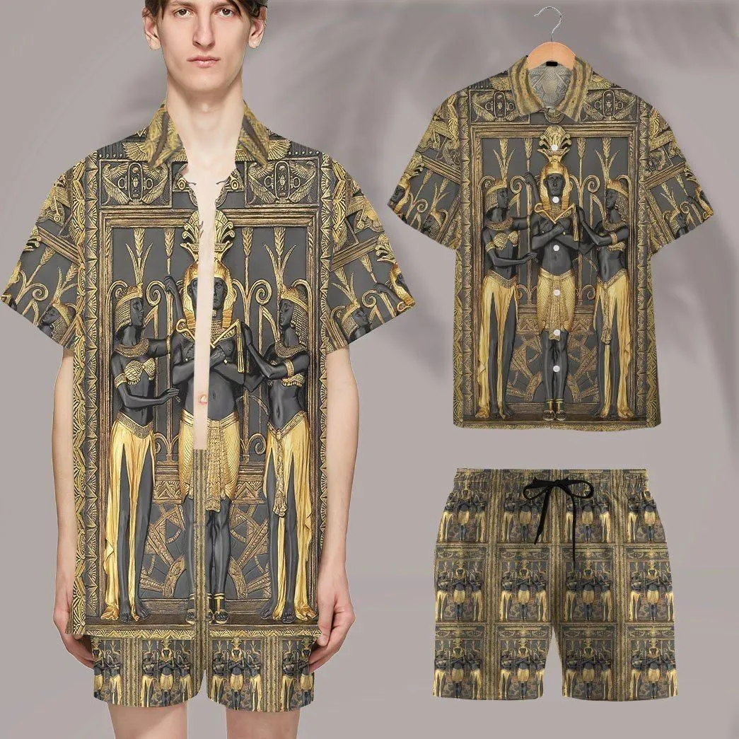 Gearhumans 3D Ancient Egypt Pharao Custom Short Sleeves Shirt_5