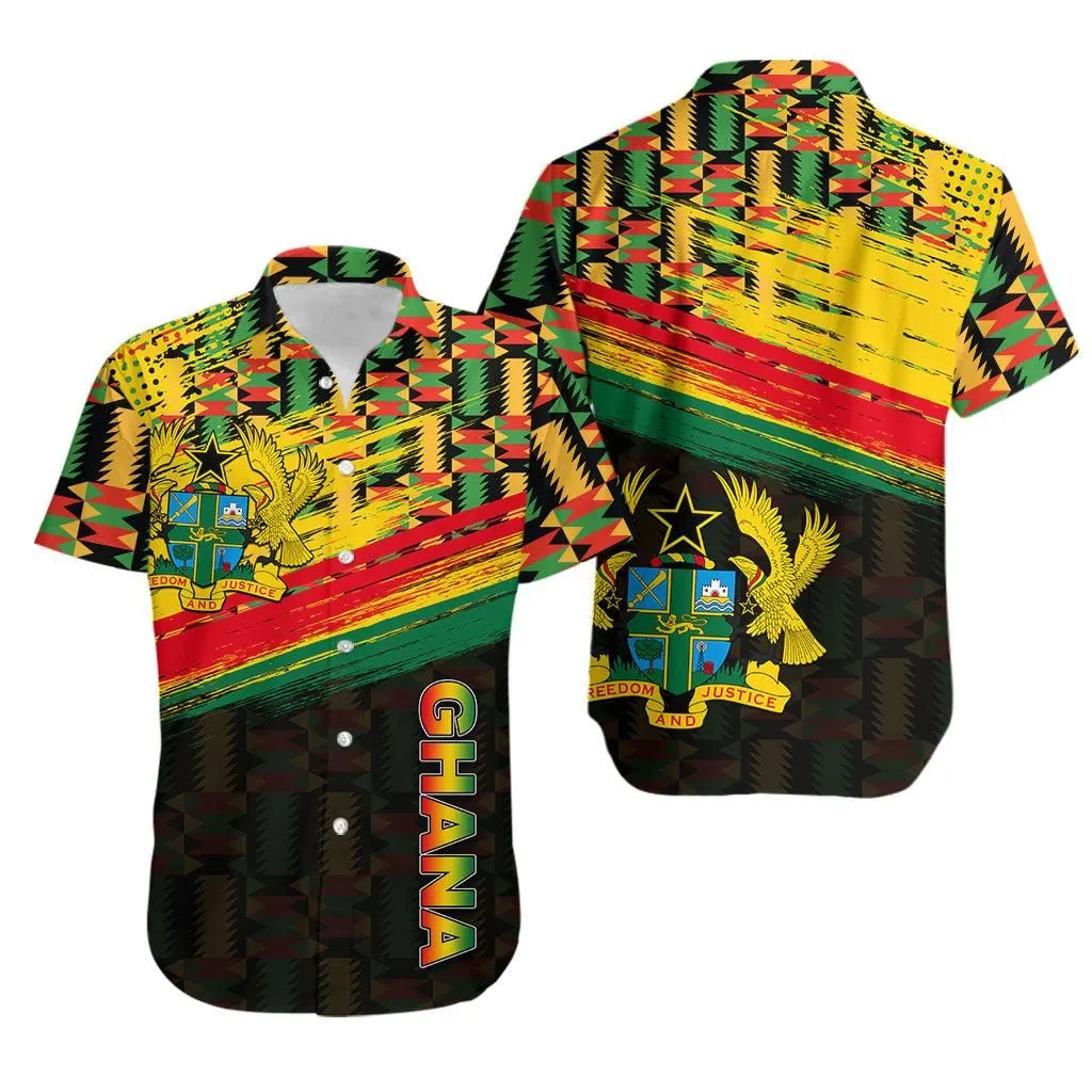 Ghana Hawaiian Shirt Polygonal Lt6_1