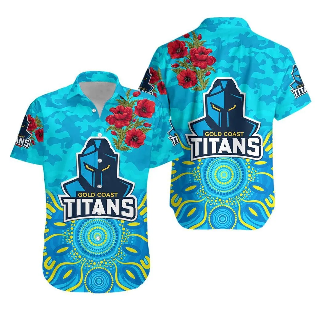 Gold Coast Titans Anzac 2022 Hawaiian Shirt Indigenous Vibes Lt8_1