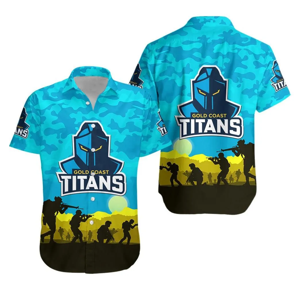 Gold Coast Titans Anzac 2022 Hawaiian Shirt Simple Style Lt8_1