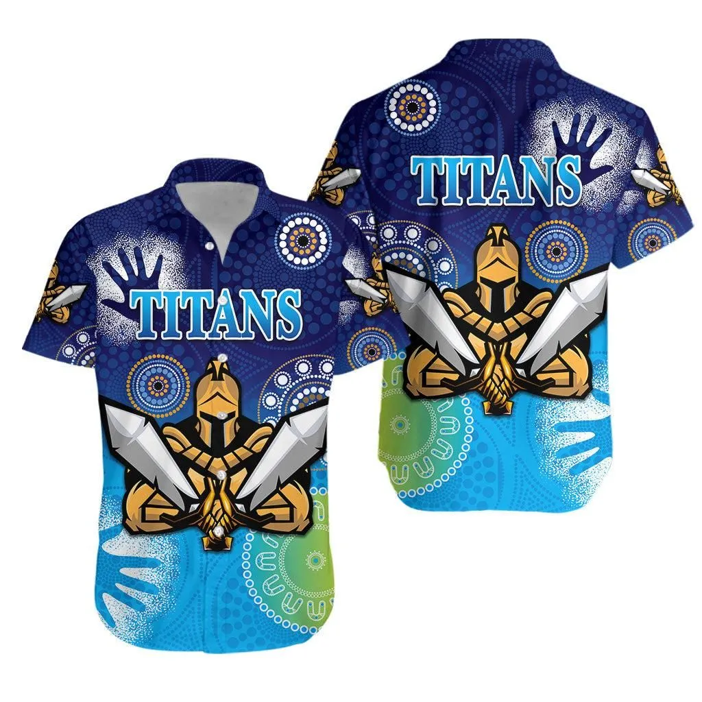 Gold Coast Titans Hawaiian Shirt 2021 Simple Indigenous Lt8_1