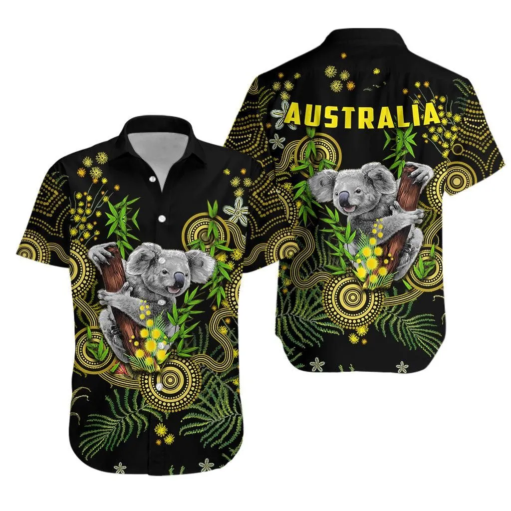 Golden Wattle Hawaiian Shirt Australia Acacia Pycnantha Mix Aboriginal Lt13_0