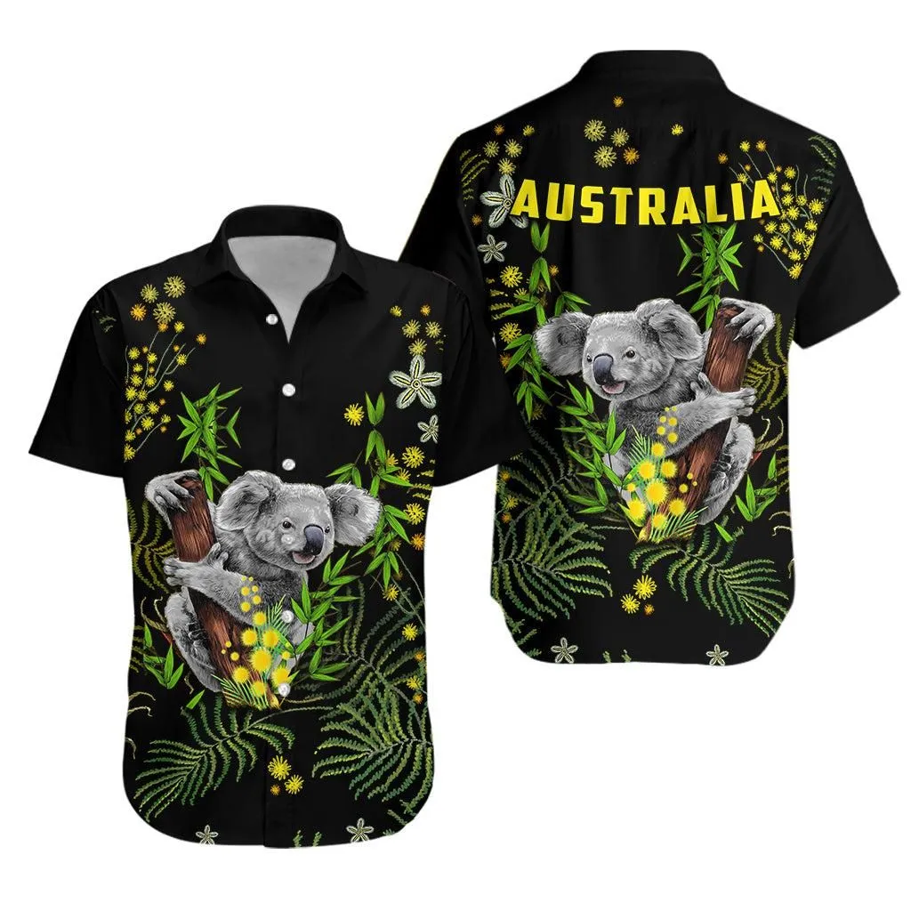 Golden Wattle Hawaiian Shirt Koala Australia Acacia Pycnantha Version Simple Lt13_0