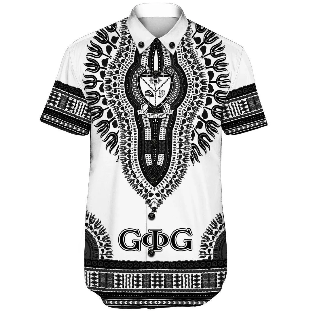 Groove Phi Groove Dashiki White Short Sleeve Shirt A31_2