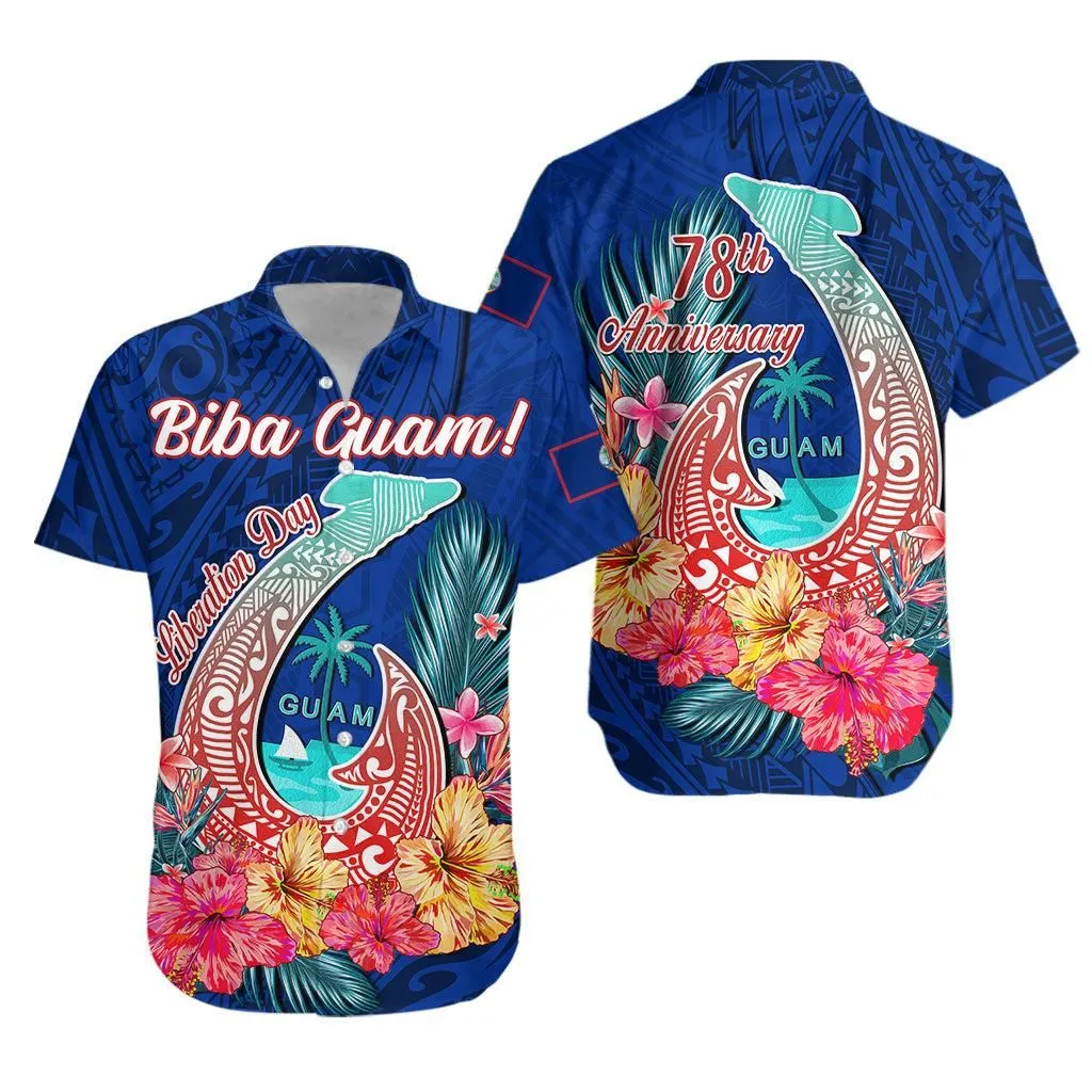 Guam Liberation Day Combo Dress And Shirt Polynesian Fish Hook Happy 78Th Anniversary Lt14_0