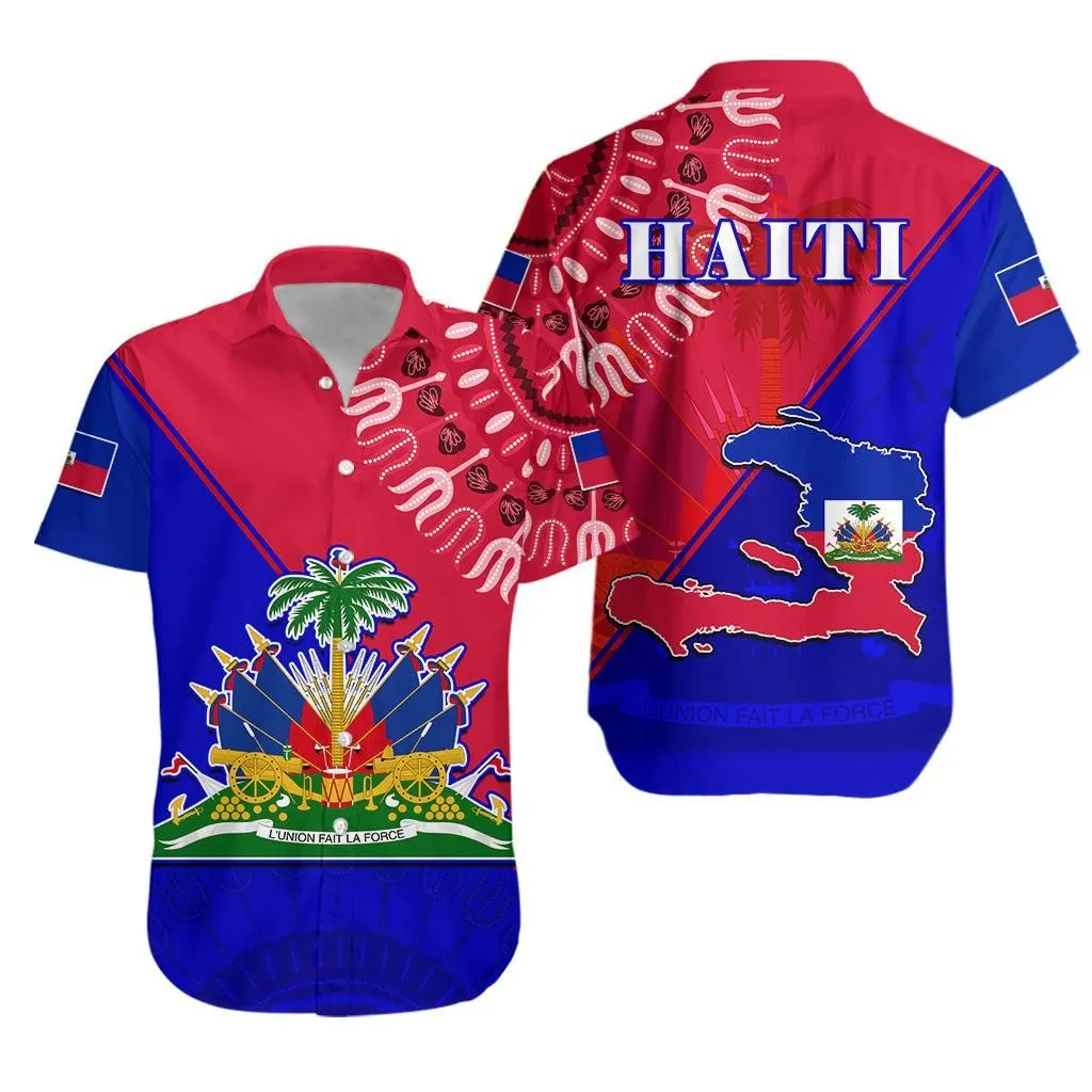 Haiti Hawaiian Shirt Haiti Flag Dashiki Simple Style Lt14_0