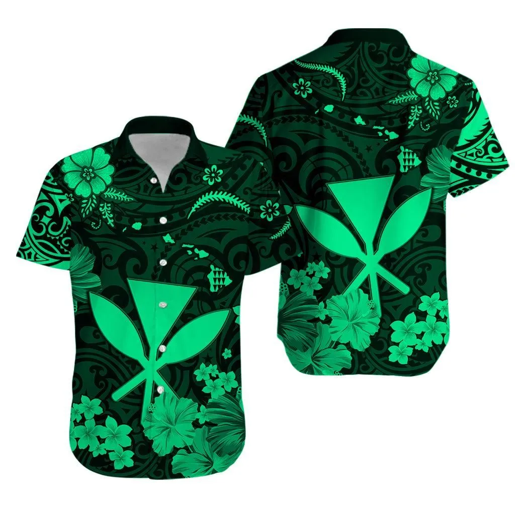 Hawaii Hawaiian Shirt Polynesia Green Kanaka Maoli Lt13_0