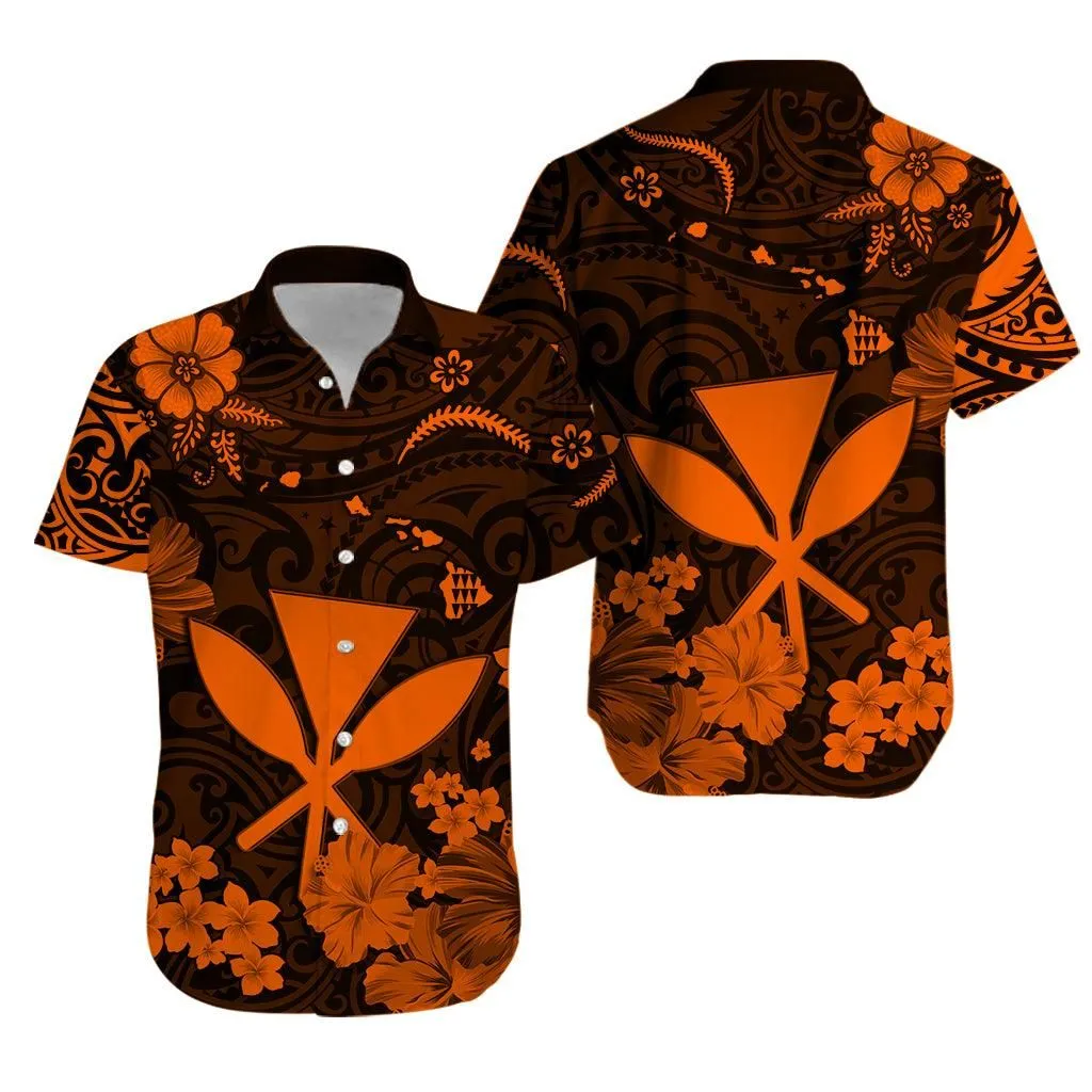 Hawaii Hawaiian Shirt Polynesia Orange Kanaka Maoli Lt13_0