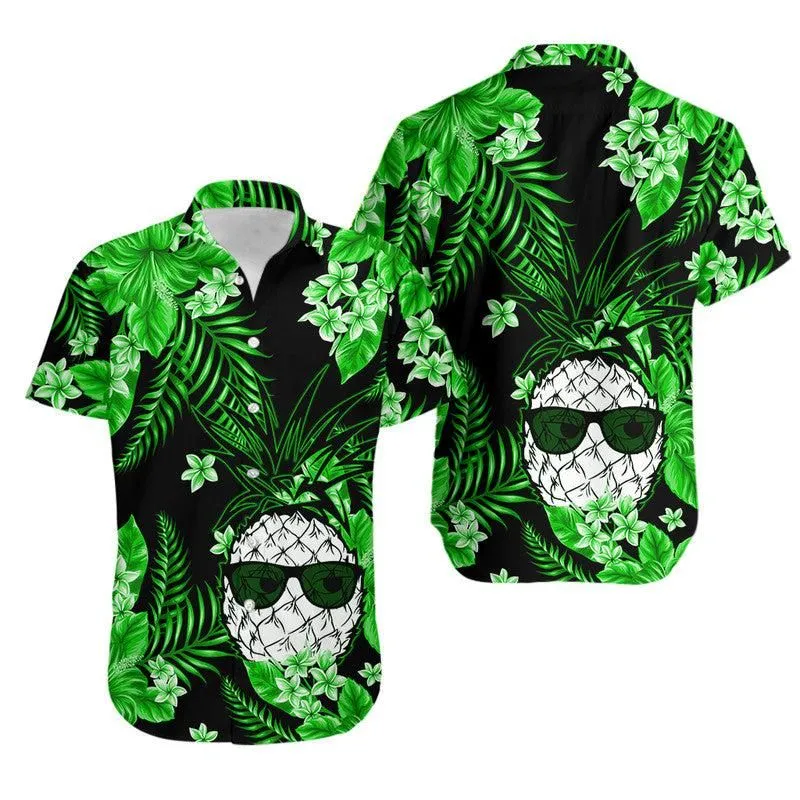 Hawaii Summer Colorful Pineapple Hawaiian Shirt Green Lt6_0