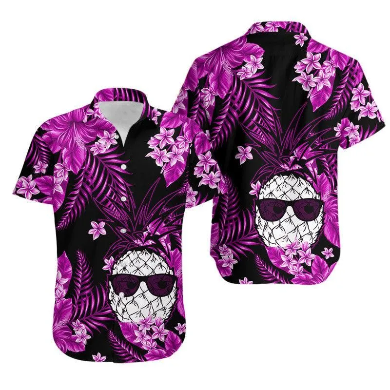 Hawaii Summer Colorful Pineapple Hawaiian Shirt Purple Lt6_0