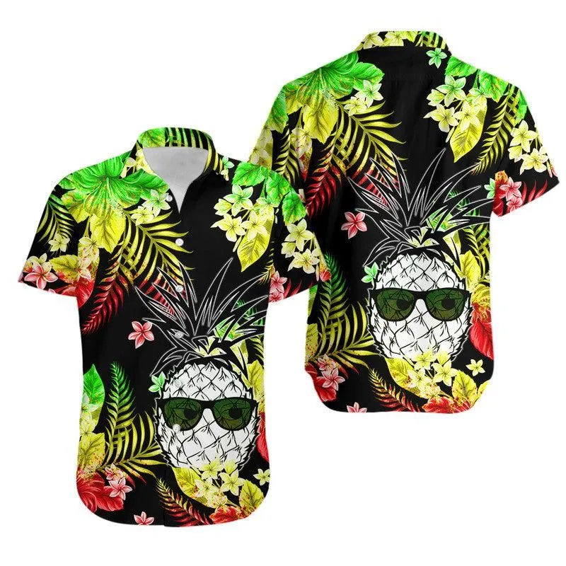 Hawaii Summer Colorful Pineapple Hawaiian Shirt Reggage Lt6_0