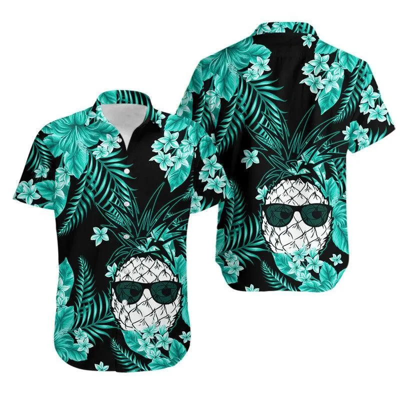 Hawaii Summer Colorful Pineapple Hawaiian Shirt Turquesa Lt6_0
