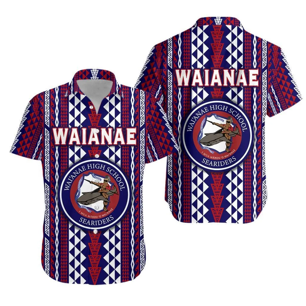 Hawaii Waianae High School Hawaiian Shirt Seariders Simple Style Lt8_1