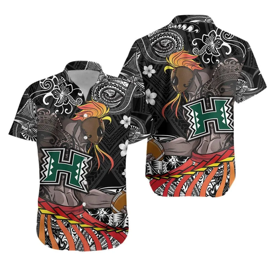 Hawaii Warriors Polynesian Hawaiian Shirt Unique Style   Black Lt8_1