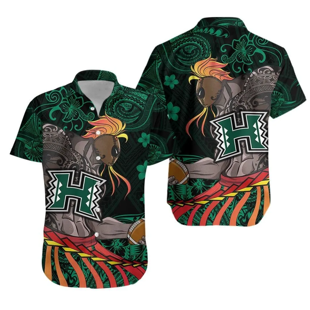 Hawaii Warriors Polynesian Hawaiian Shirt Unique Style   Green Lt8_1