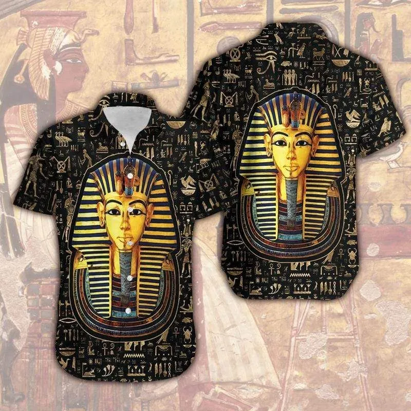Hawaiian Aloha Shirts Ancient Egypt Pharaoh 402Dh_0