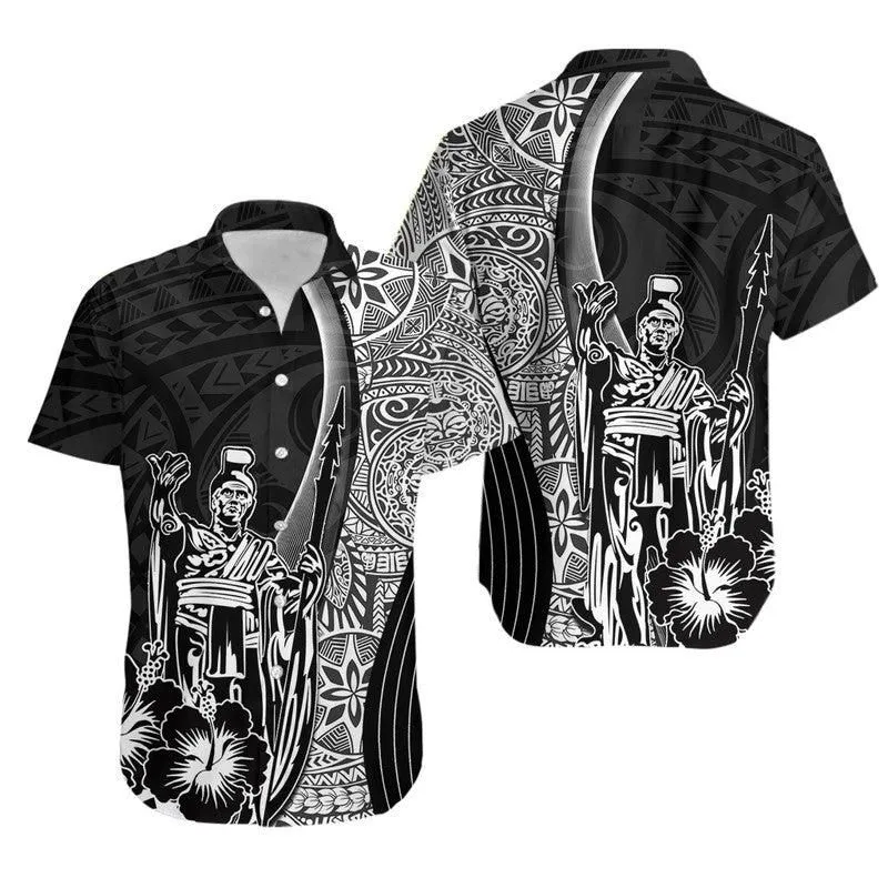 Hawaiian King Kamehameha Hawaiian Shirt Vibe Black Style Lt6_0