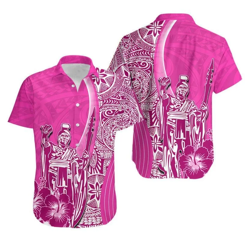 Hawaiian King Kamehameha Hawaiian Shirt Vibe Pink Style Lt6_0