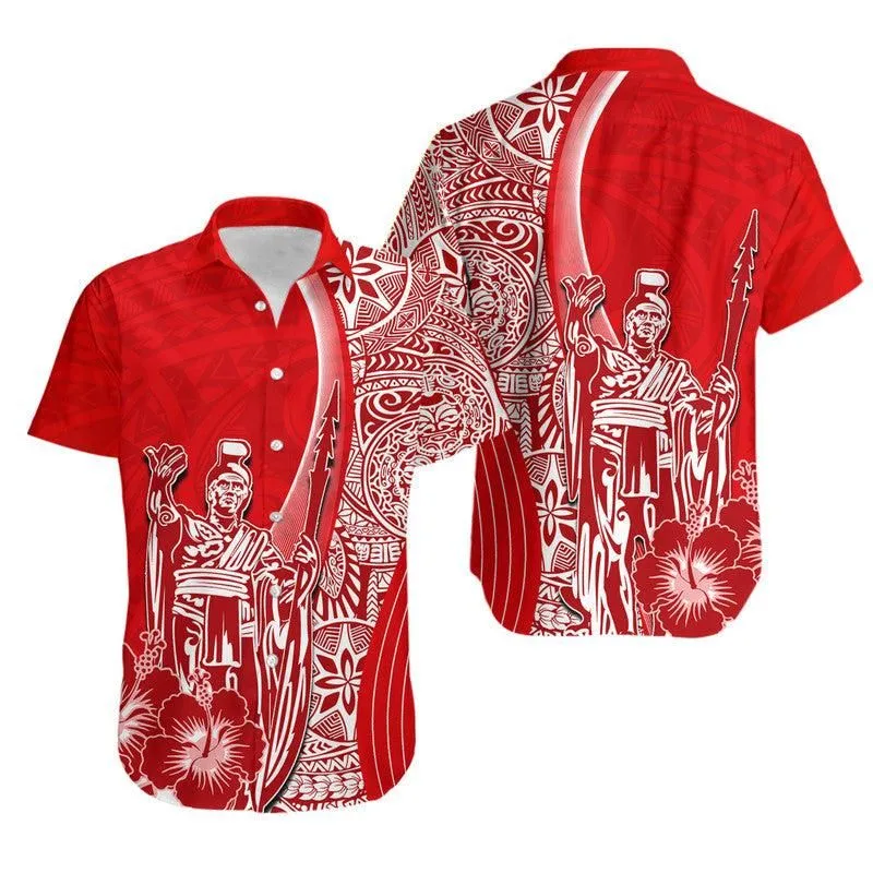 Hawaiian King Kamehameha Hawaiian Shirt Vibe Red Style Lt6_0