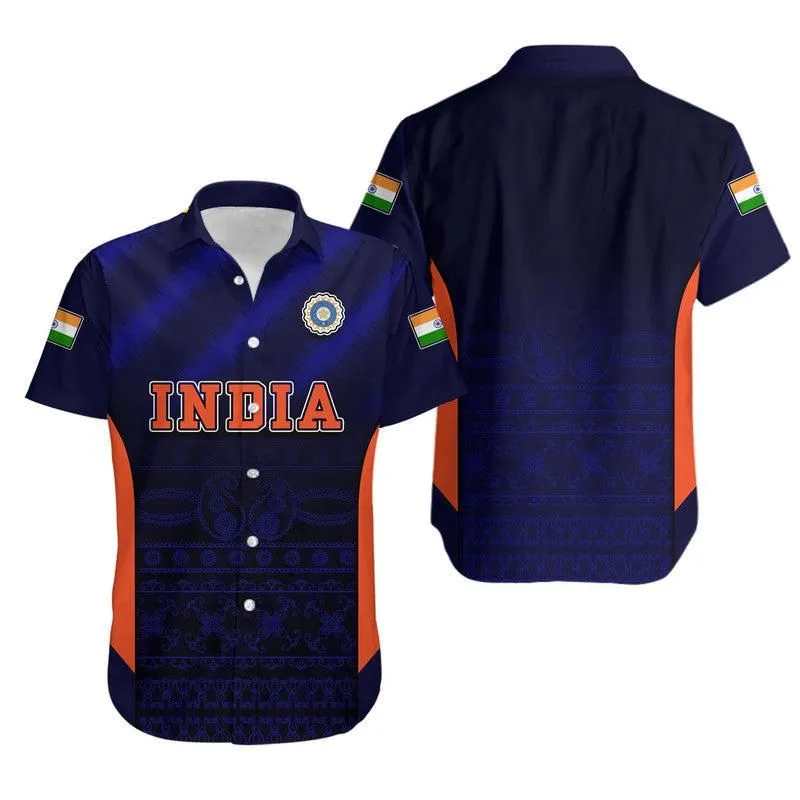 India National Cricket Team Hawaiian Shirt Men In Blue Sports Style Lt9_0