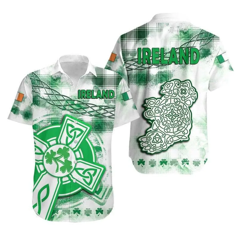 Ireland Cross Cricket Team Hawaiian Shirt Celtic Irish Green Pattern Unique Lt9_0