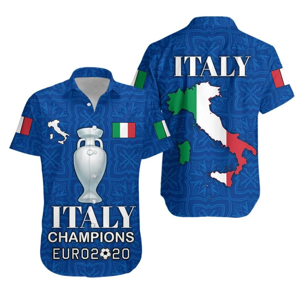 Italy Champion Hawaiian Shirt Blue Lt4_0