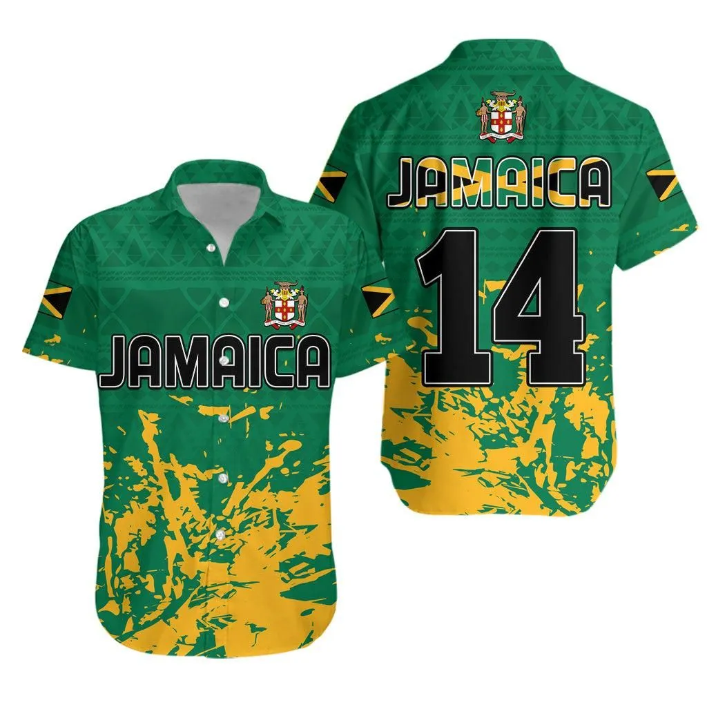 Jamaica Athletics Hawaiian Shirt Jamaican Flag With African Pattern Sporty Style Lt14_0