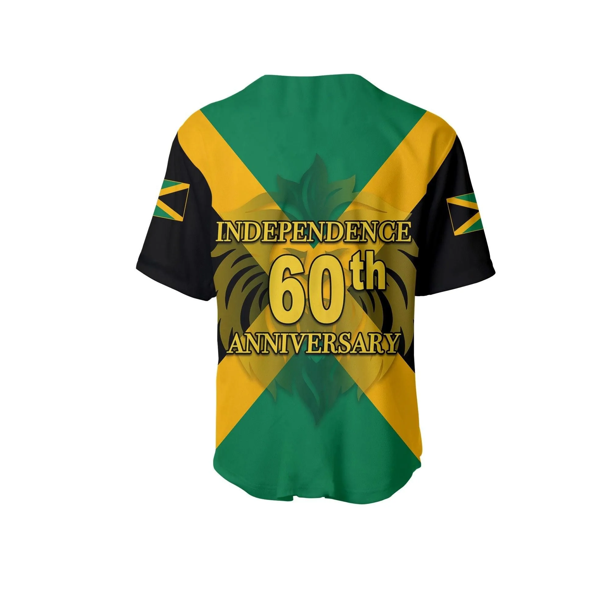 Jamaica Independence Day Baseball Shirt Lion Lt6_1