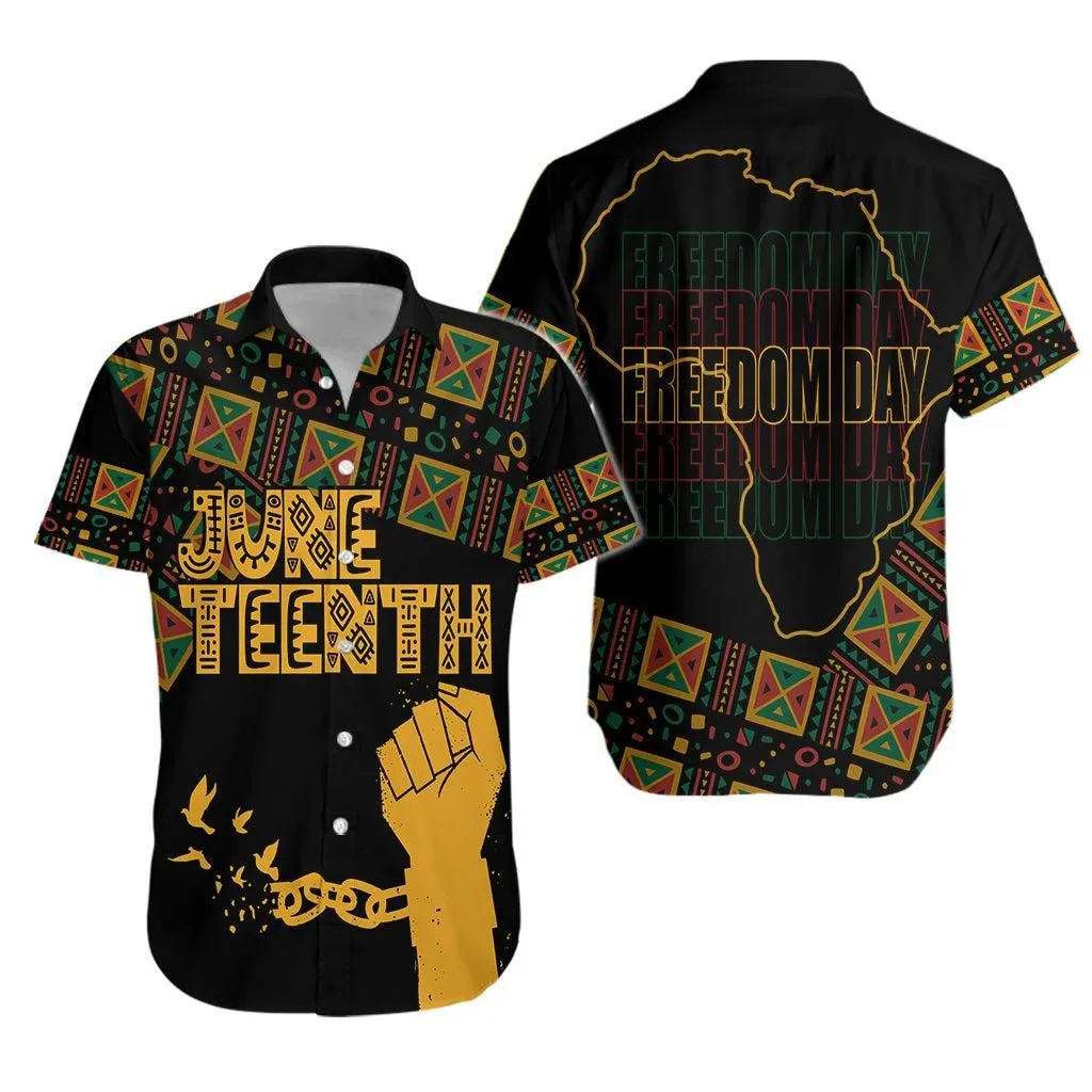 Juneteenth Tribal Pattern Hawaiian Shirt Freedom Day Lt7_0