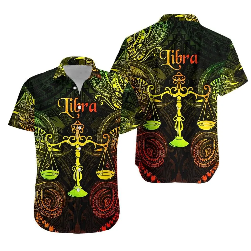 Libra Zodiac Polynesian Hawaiian Shirt Unique Style   Reggae Lt8_1