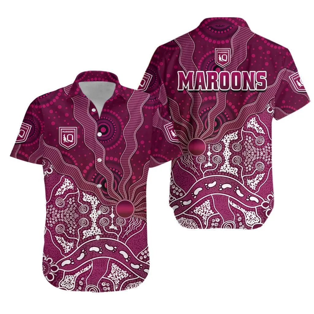 Maroons Rugby Hawaiian Shirt Fascinated Aboriginal Queenslanders Lt13_0