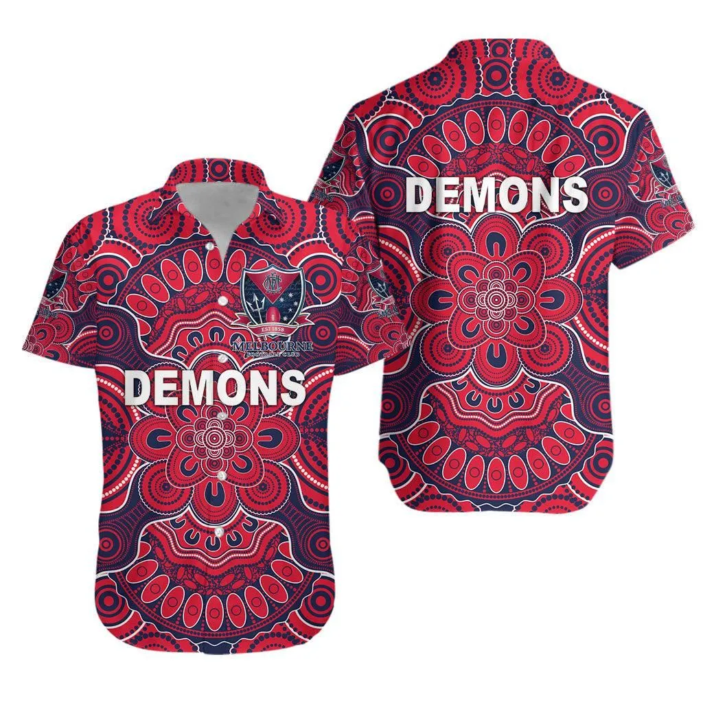 Melbourne Demons Indigenous Hawaiian Shirt Football 2021 Version Lt8_1