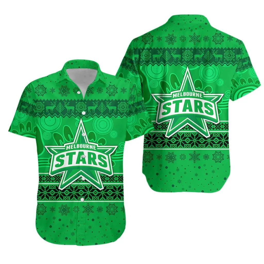 Melbourne Stars Hawaiian Shirt Christmas Simple Style Lt8_1