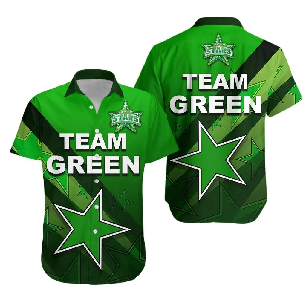 Melbourne Stars Team Green Hawaiian Shirt   Lt20_0