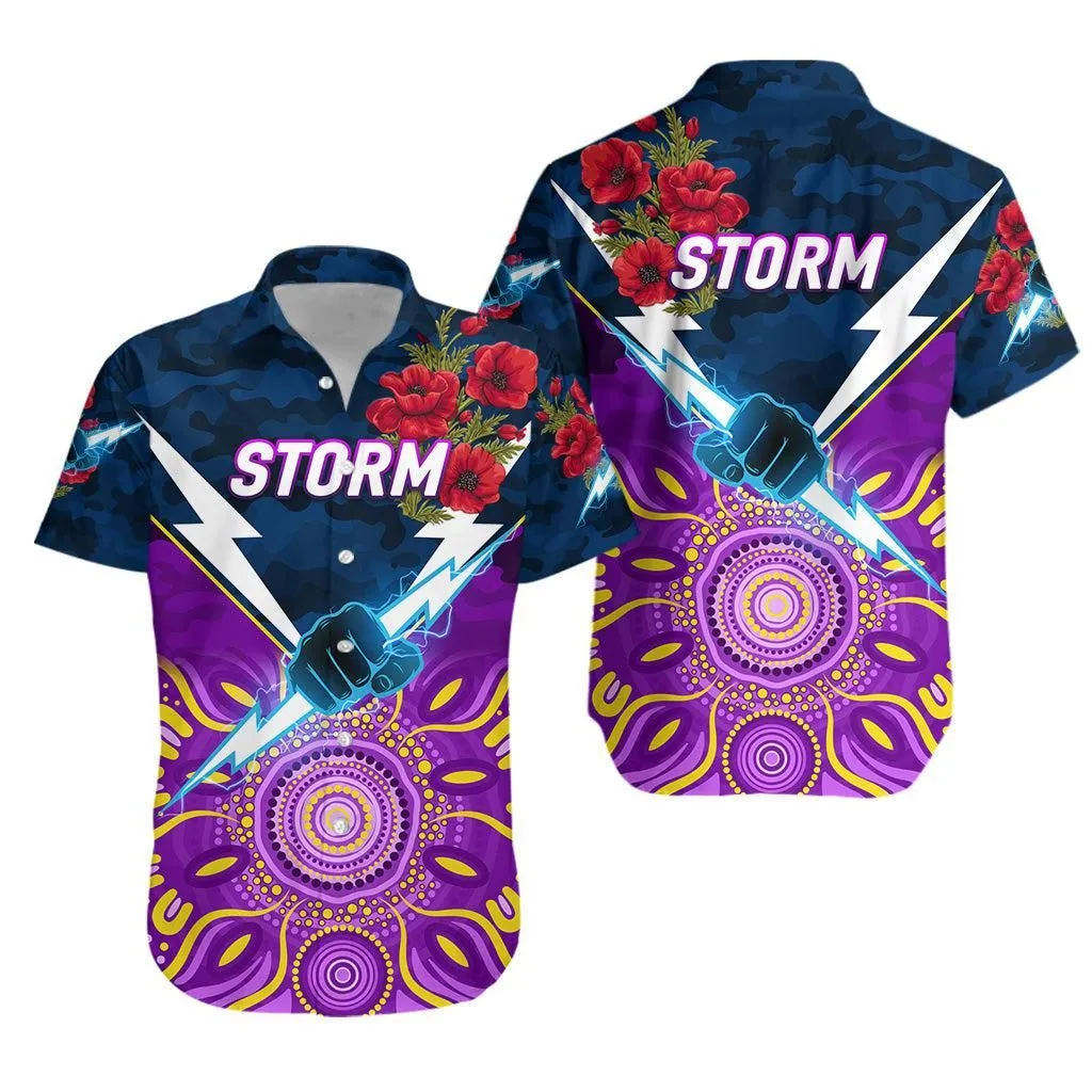 Melbourne Storm Anzac 2022 Hawaiian Shirt Indigenous Vibes Lt8_1