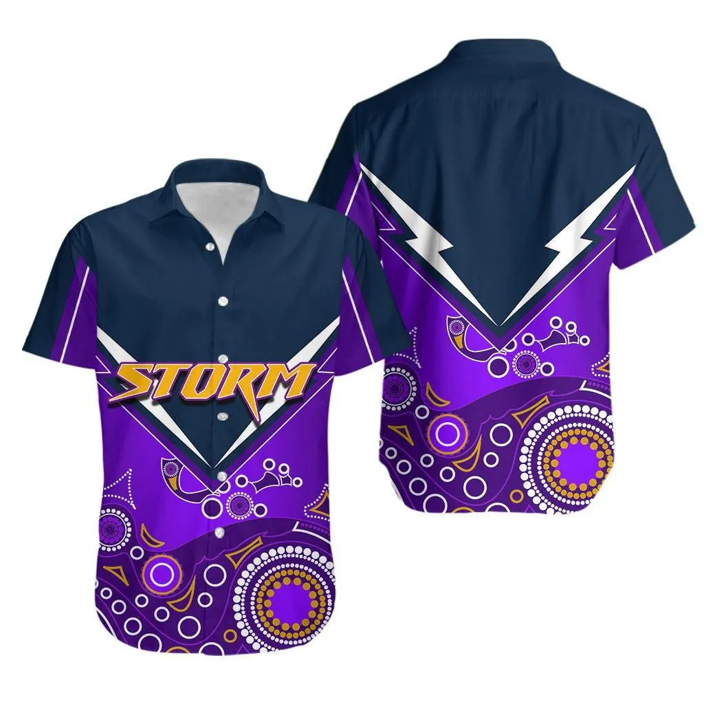 Melbourne Storm Hawaiian Shirt Aboriginal Lt6_1