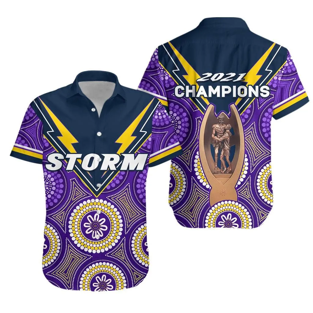 Melbourne Storm Indigenous Hawaiian Shirt   2021 Provan   Summons Trophy Lt13_1