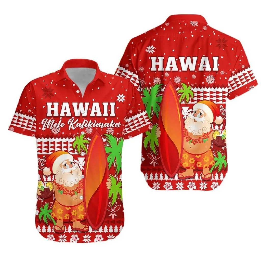 Mele Kalikimaka Hawaiian Shirt Santa Claus Hawaii Christmas Lt13_0