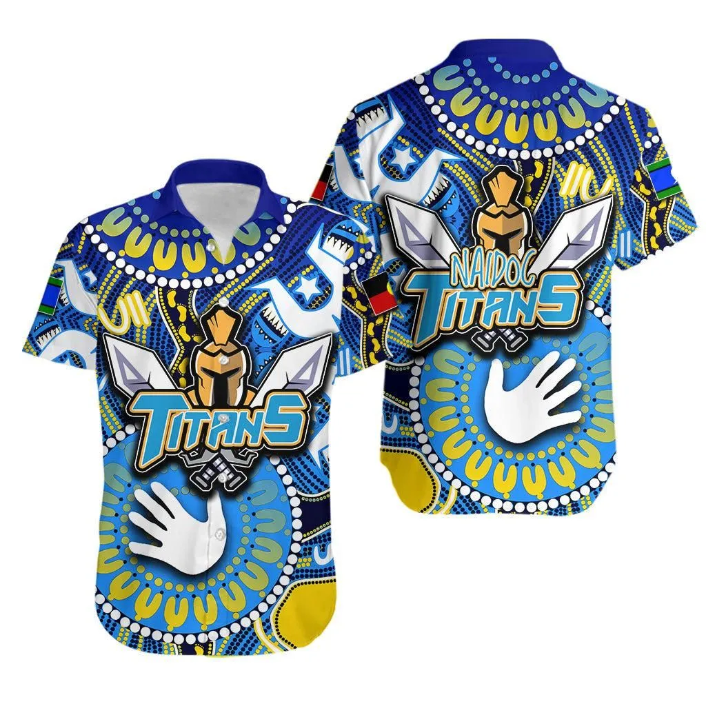 Naidoc Gold Coast Hawaiian Shirt Titans Naidoc Patterns Lt6_1