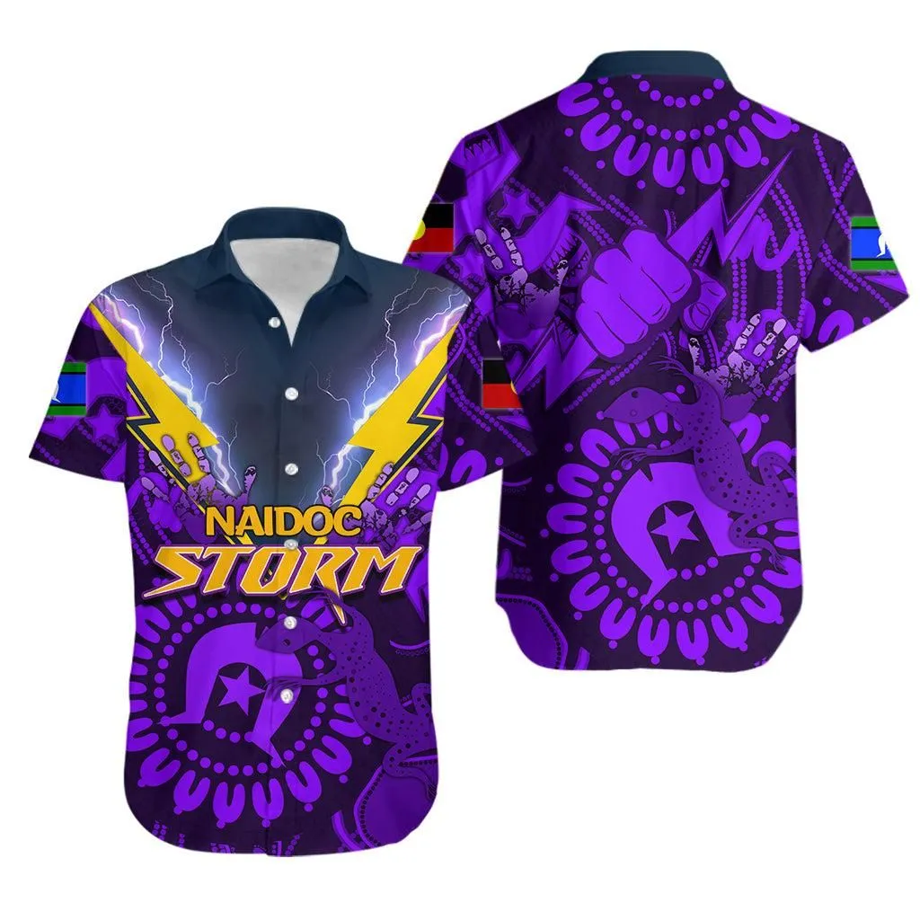 Naidoc Melbourne Storm Hawaiian Shirt Naidoc Patterns Lt6_1