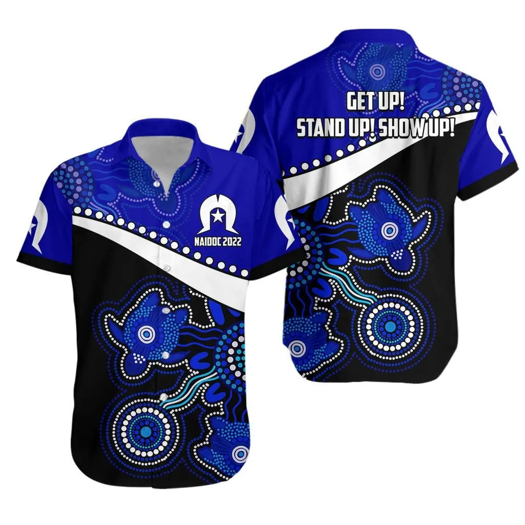 Naidoc Week 2022 Hawaiian Shirt Torres Strait Islanders Version Blue Aboriginal Turtles Lt13_0