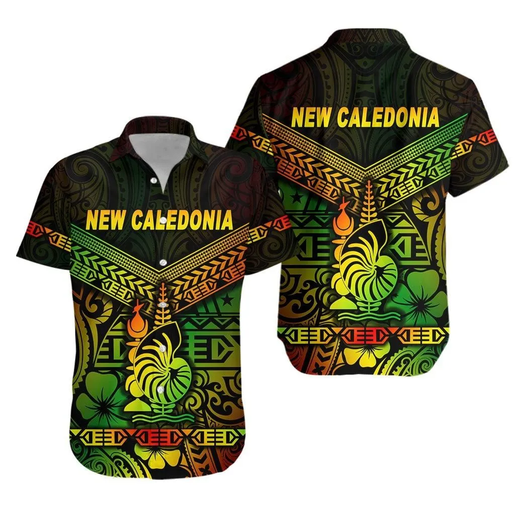 New Caledonia Hawaiian Shirt Simple Style Reggae Lt8_1