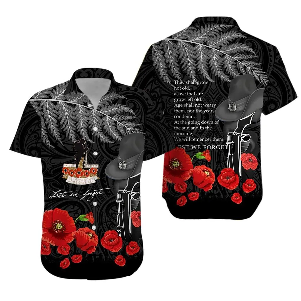 New Zealand Anzac Lest We Forget Remebrance Day Hawaiian Shirt   Lt12_0