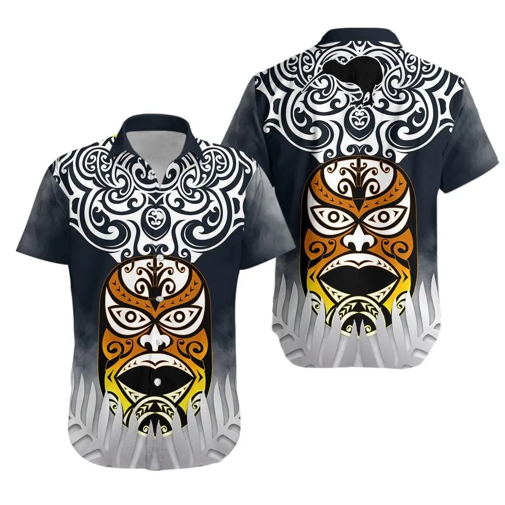 New Zealand Hawaiian Shirt Maori Warrior Kiwi   Lt20_0