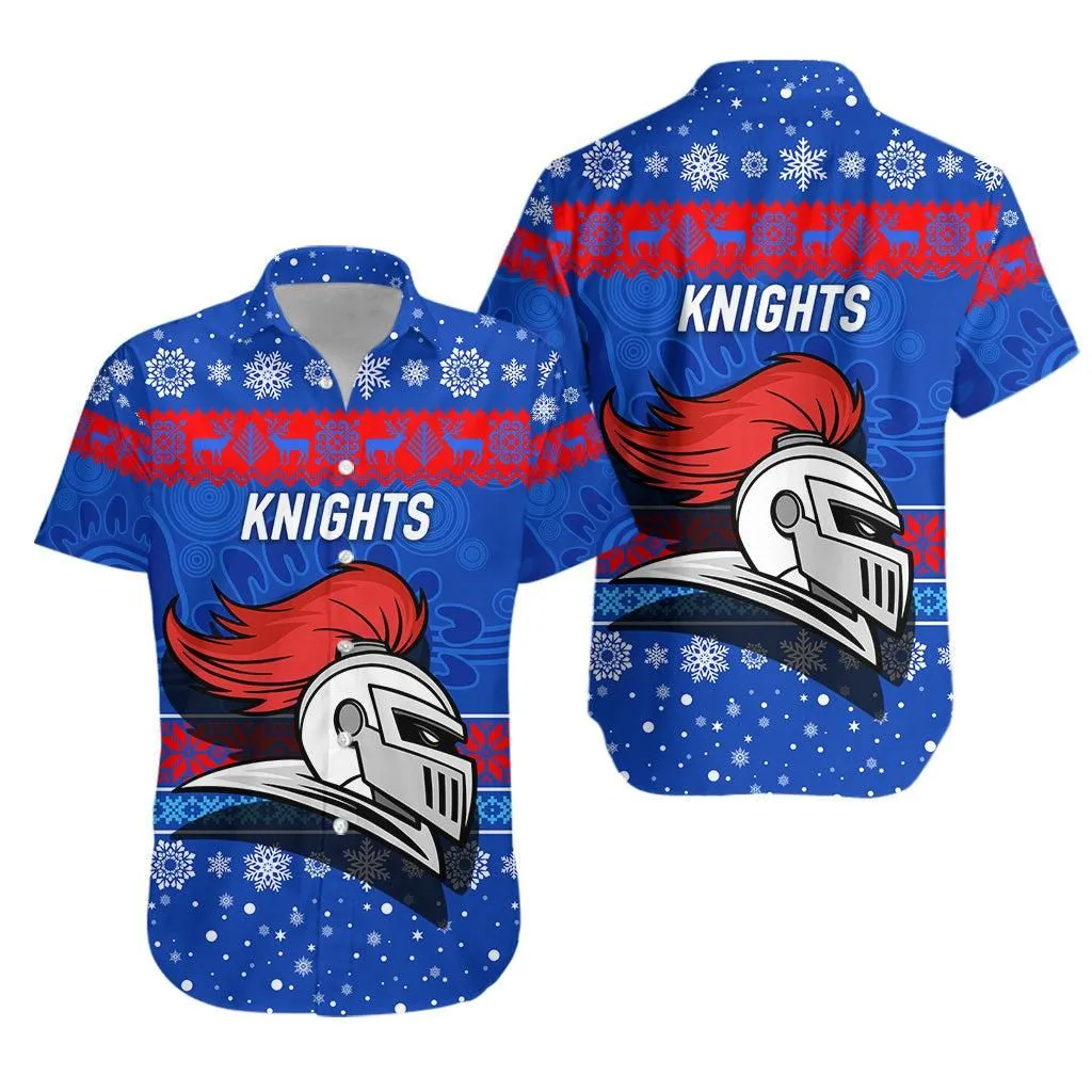 Newcastle Knights Hawaiian Shirt Christmas Simple Style Lt8_1 thekingshirt