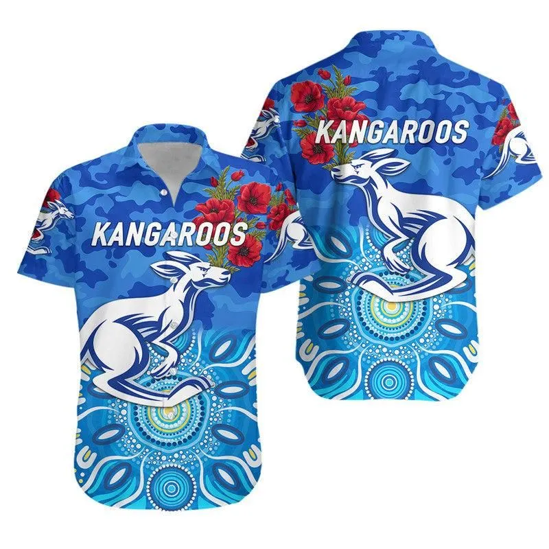North Melbourne Kangaroos Anzac Hawaiian Shirt Indigenous Vibes Lt8_1 thekingshirt