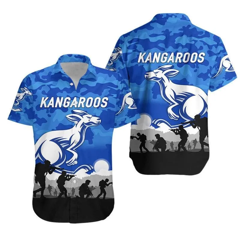 North Melbourne Kangaroos Anzac Hawaiian Shirt Simple Style Lt8_1 thekingshirt