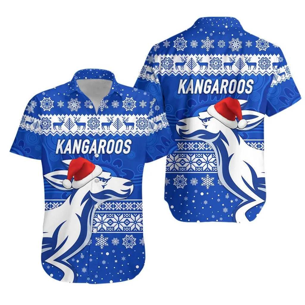 North Melbourne Kangaroos Hawaiian Shirt Christmas Simple Style Lt8_1 thekingshirt