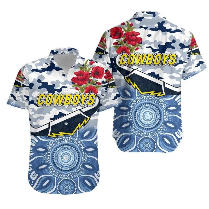 North Queensland Cowboys Anzac 2022 Hawaiian Shirt Indigenous Vibes   White Lt8_1 thekingshirt
