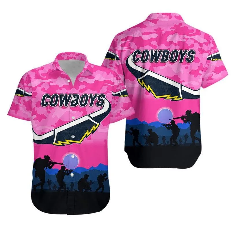 North Queensland Cowboys Anzac 2022 Hawaiian Shirt Simple Style   Pink Lt8_1 thekingshirt